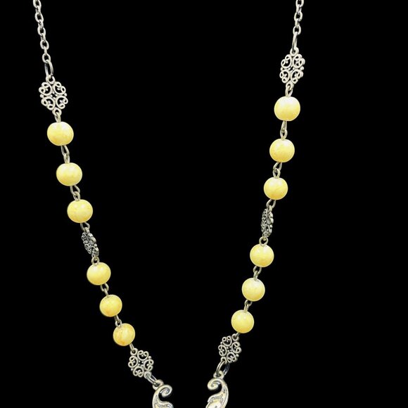 Boho Gypsy Cross Pendant Necklace Turquoise Tassel Long Beaded Chain Vintage - Picture 8 of 9